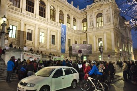 Solidaritätskundgebung mit den Geflüchteten am 26. November 2012 vor der Uni Wien